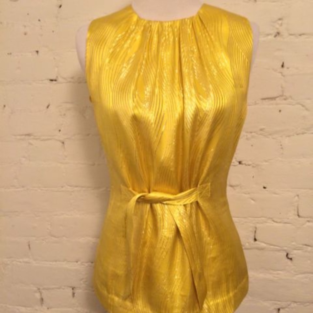 Tory Burch Yellow Sleeveless Top